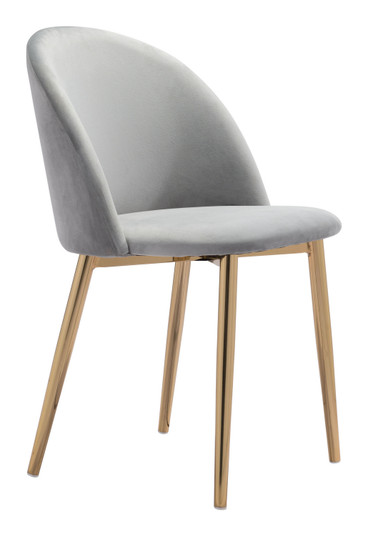 Cozy Dining Chair in Gray, Gold (339|101558)