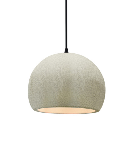 Radiance One Light Pendant in White Crackle (102|CER-6530-CRK-MBLK-BKCD)