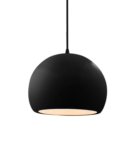 Radiance One Light Pendant in Gloss Black w/ Matte White (102|CER-6530-BKMT-MBLK-BKCD)