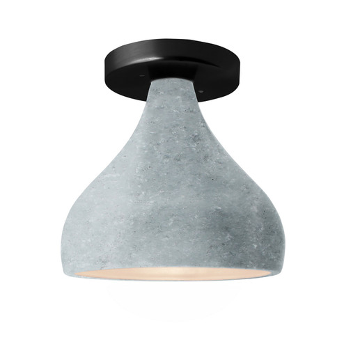 Radiance One Light Semi-Flush Mount in Concrete (102|CER-6383-CONC-MBLK)