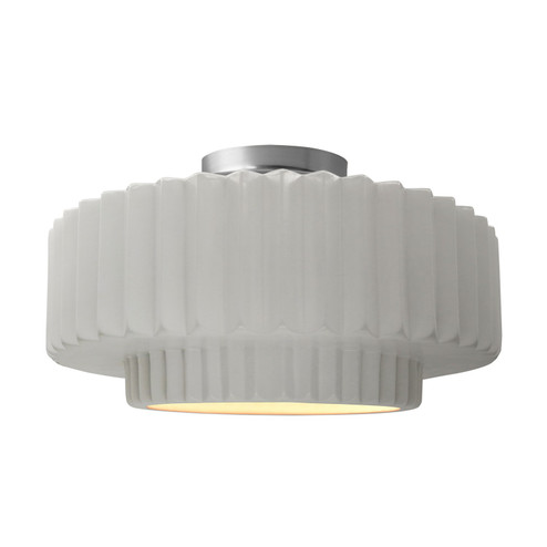 Radiance One Light Semi-Flush Mount in Bisque (102|CER-6375-BIS-NCKL)