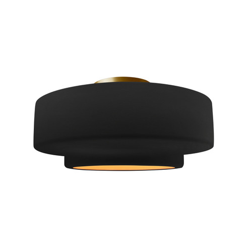 Radiance One Light Semi-Flush Mount in Carbon Matte Black w/ Champagne Gold (102|CER-6363-CBGD-BRSS)