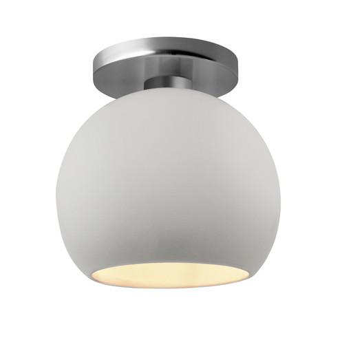 Radiance One Light Semi-Flush Mount in Bisque (102|CER-6353-BIS-NCKL)