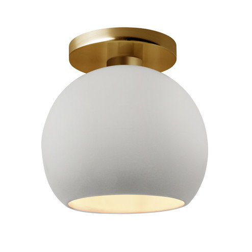 Radiance One Light Semi-Flush Mount in Bisque (102|CER-6353-BIS-BRSS)