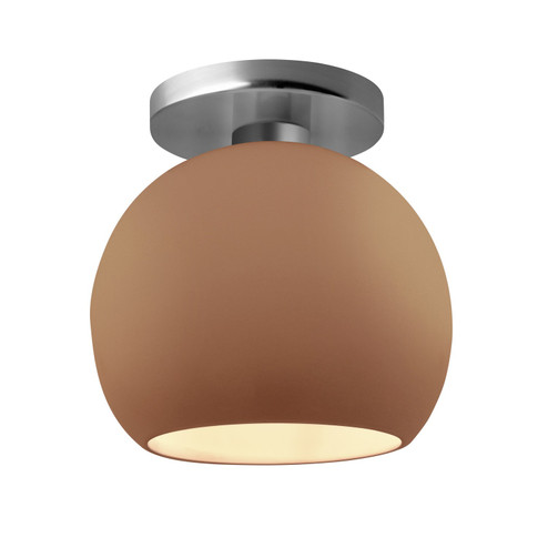 Radiance One Light Semi-Flush Mount in Adobe (102|CER-6353-ADOB-NCKL)