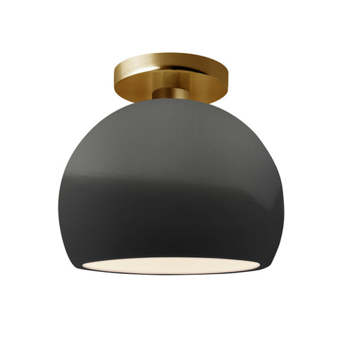 Radiance One Light Semi-Flush Mount in Gloss Grey (102|CER-6350-GRY-BRSS) Radiance One Light Semi-Flush Mount in Gloss Grey (102|CER-6350-GRY-BRSS)