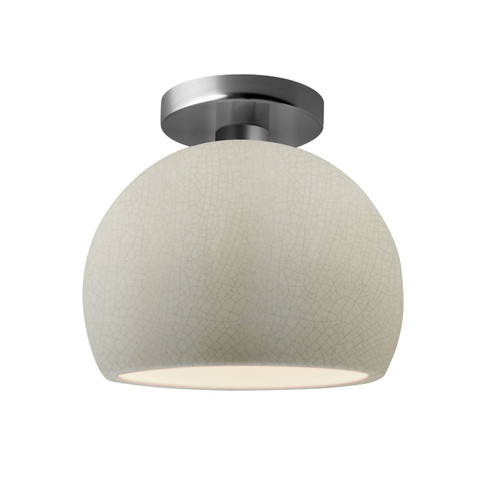 Radiance One Light Semi-Flush Mount in White Crackle (102|CER-6350-CRK-NCKL)