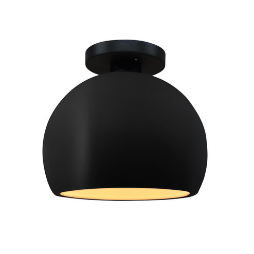 Radiance One Light Semi-Flush Mount in Carbon Matte Black w/ Champagne Gold (102|CER-6350-CBGD-MBLK)