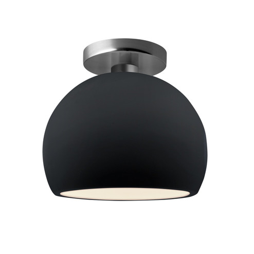 Radiance One Light Semi-Flush Mount in Gloss Black w/ Matte White (102|CER-6350-BKMT-NCKL)
