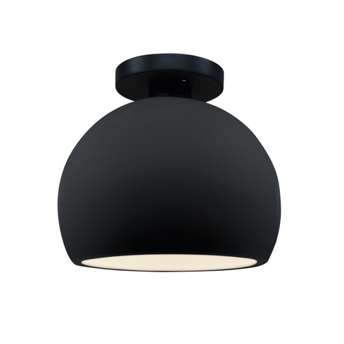 Radiance One Light Semi-Flush Mount in Gloss Black w/ Matte White (102|CER-6350-BKMT-MBLK)