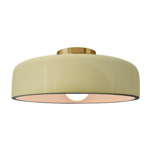 Radiance One Light Semi-Flush Mount in Vanilla (Gloss) (102|CER-6345-VAN-BRSS)
