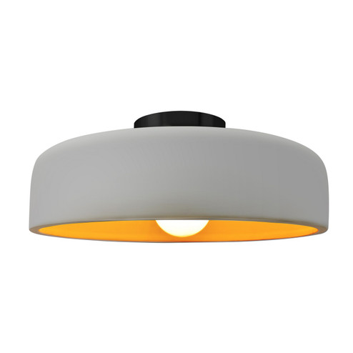 Radiance One Light Semi-Flush Mount in Matte White w/ Champagne Gold (102|CER-6345-MTGD-MBLK)