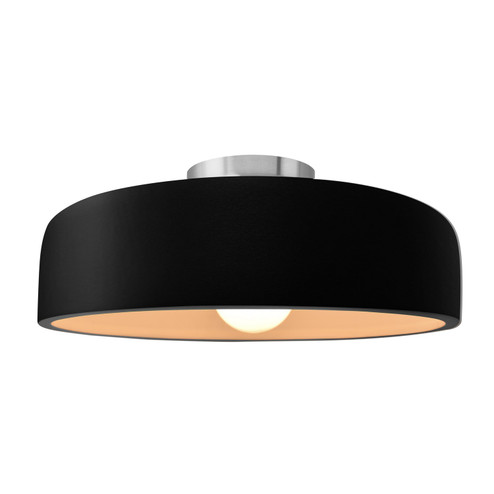 Radiance One Light Semi-Flush Mount in Carbon - Matte Black (102|CER-6345-CRB-NCKL)