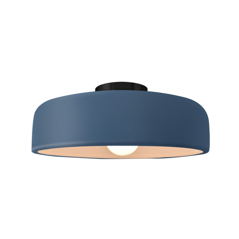 Radiance One Light Semi-Flush Mount in Midnight Sky w/ Matte White (102|CER-6343-MDMT-MBLK)