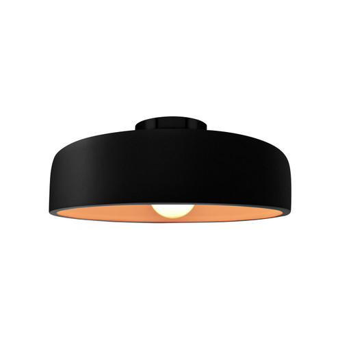 Radiance One Light Semi-Flush Mount in Carbon Matte Black w/ Champagne Gold (102|CER-6343-CBGD-MBLK)