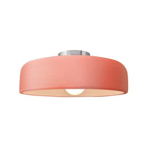 Radiance One Light Semi-Flush Mount in Gloss Blush (102|CER-6343-BSH-NCKL)