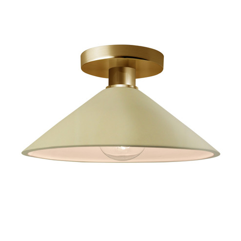 Radiance One Light Semi-Flush Mount in Vanilla (Gloss) (102|CER-6330-VAN-BRSS)