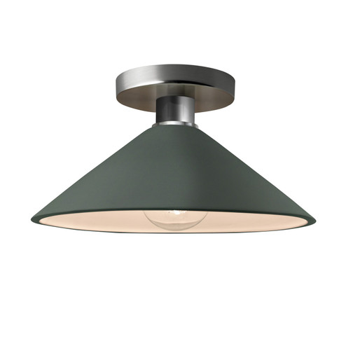 Radiance One Light Semi-Flush Mount in Pewter Green (102|CER-6330-PWGN-NCKL)