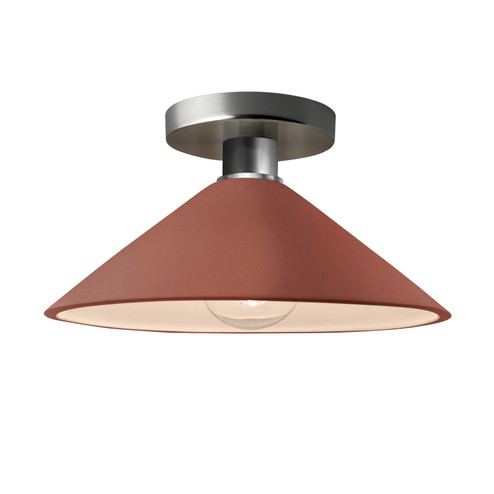 Radiance One Light Semi-Flush Mount in Canyon Clay (102|CER-6330-CLAY-NCKL)