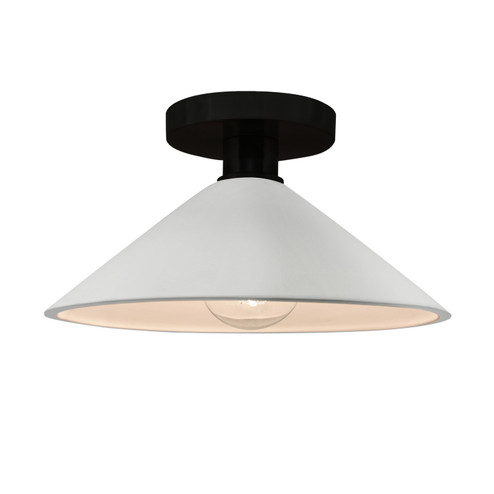 Radiance One Light Semi-Flush Mount in Bisque (102|CER-6330-BIS-MBLK) Radiance One Light Semi-Flush Mount in Bisque (102|CER-6330-BIS-MBLK)