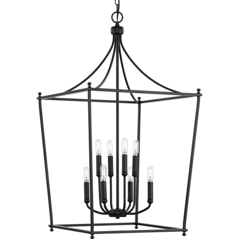 Parkhurst Eight Light Foyer Chandelier in Matte Black (54|P500371-31M)