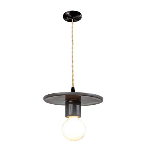 Radiance One Light Pendant in Gloss Grey (102|CER-6320-GRY-MBLK-BEIG-TWST)