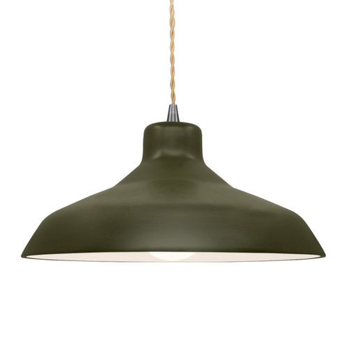Radiance One Light Pendant in Matte Green (102|CER-6265-MGRN-NCKL-BEIG-TWST)