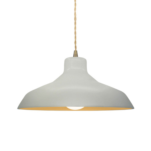 Radiance One Light Pendant in Matte White w/ Champagne Gold (102|CER-6263-MTGD-ABRS-BEIG-TWST)