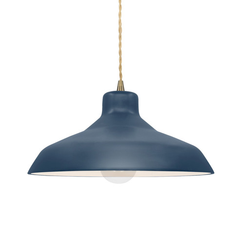 Radiance One Light Pendant in Midnight Sky w/ Matte White (102|CER-6263-MDMT-ABRS-BEIG-TWST)