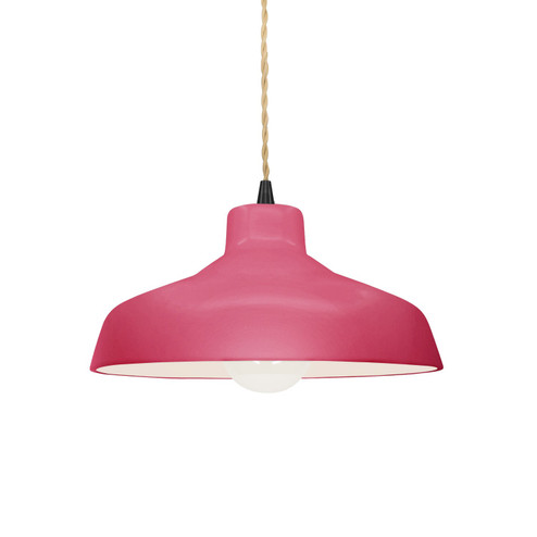 Radiance One Light Pendant in Cerise (102|CER-6260-CRSE-MBLK-BEIG-TWST)
