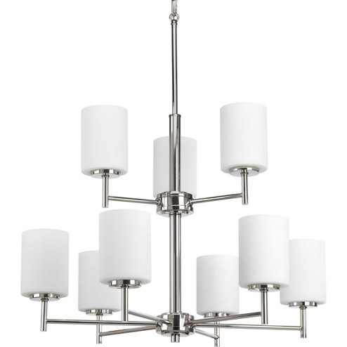 Replay Nine Light Chandelier in Polished Nickel (54|P4726-104)