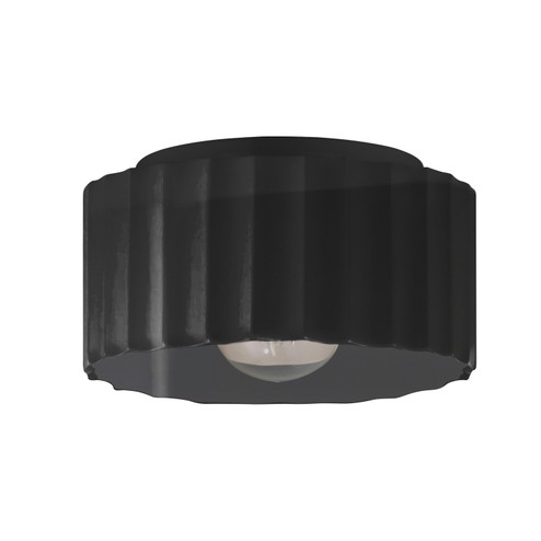 Radiance One Light Outdoor Flush Mount in Gloss Black (102|CER-6185W-BLK)