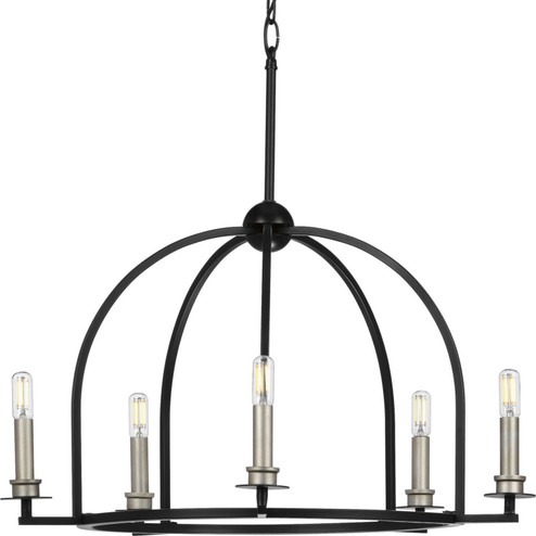 Seneca Five Light Chandelier in Matte Black (54|P400115-031)