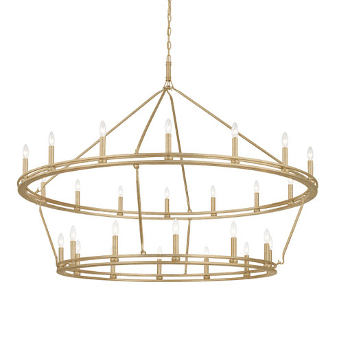 Sutton 28 Light Chandelier in Champagne Leaf (67|F6245-CPL)