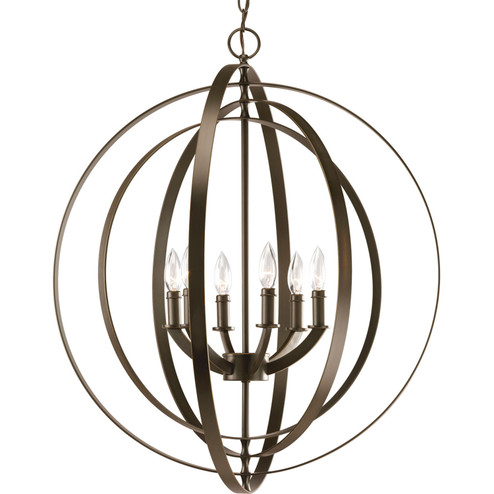 Equinox Six Light Foyer Pendant in Antique Bronze (54|P3889-20)