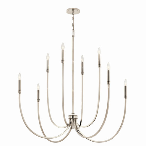 Malene Eight Light Foyer Chandelier in Polished Nickel (12|52699PN)