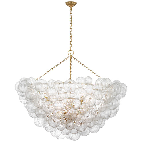 Talia LED Chandelier in Gild and Clear Swirled Glass (268|JN 5123G/CG)