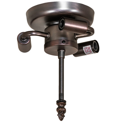 Three Light Flushmount Hardware in Mahogany Bronze (57|273852)