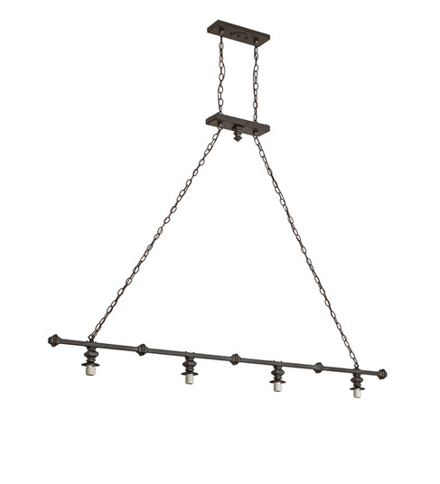 Oblong Four Light Island Pendant Hardware in Oil Rubbed Bronze (57|271619)