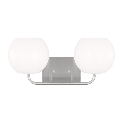 Rory Two Light Vanity in Brushed Steel (1|GLV1012EN3/BS)