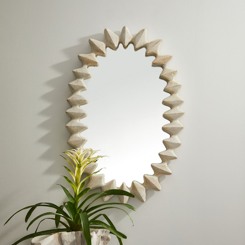 Cicada Mirror in Sandblasted Whitewash/Plain (314|WMI46)