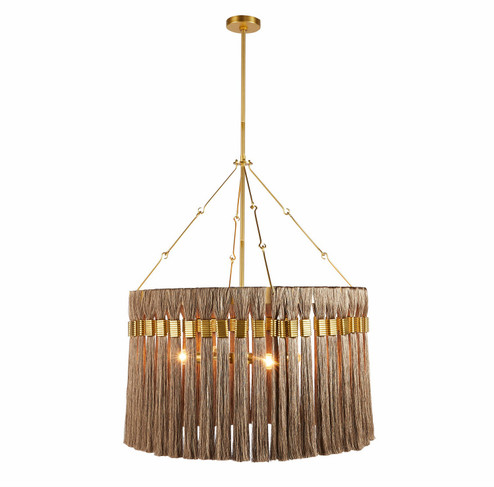 Dutchess Four Light Chandelier in Gold and Gray/Antique Brass (314|DMC24)