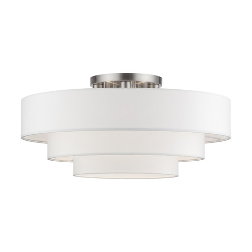 Manorwood Five Light Semi-Flush Mount in Brushed Nickel (107|50309-91)
