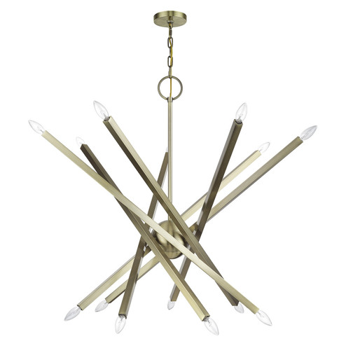 Monaco 14 Light Foyer Chandelier in Antique Brass (107|46847-01)