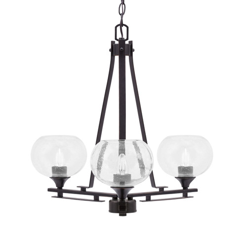 Uptowne Three Light Chandelier in Dark Granite (200|323-DG-202) Uptowne Three Light Chandelier in Dark Granite (200|323-DG-202)