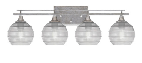 Uptowne Four Light Bathroom Lighting in Aged Silver (200|134-AS-5110)