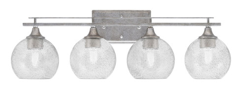 Uptowne Four Light Bathroom Lighting in Aged Silver (200|134-AS-4102)