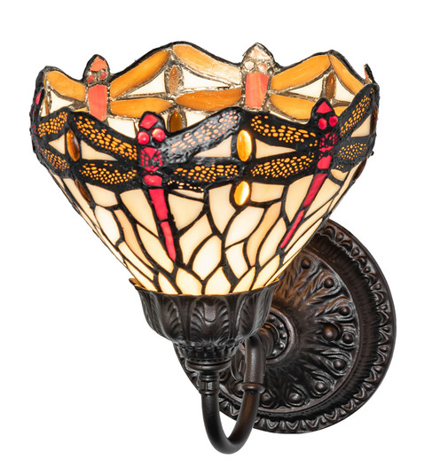 Tiffany Hanginghead Dragonfly One Light Wall Sconce in Mahogany Bronze (57|275653) Tiffany Hanginghead Dragonfly One Light Wall Sconce in Mahogany Bronze (57|275653)