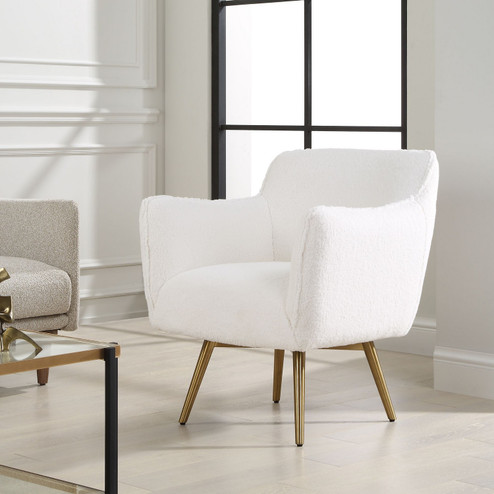 Oasis Swivel Chair in Brushed Brass (52|23805)