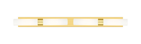 Downtown Urban Four Light Bath Vanity in Satin Gold (405|617L-4W-SG-G617-11WH)